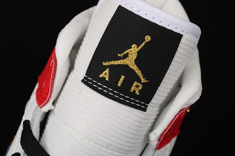 All categories Air Jordan Jordan series basketball shoes Air Jordan 1 Mid Air Jordan 1 Mid AJ1 Joe 1 colorful stitching metal flying wings DC1426-100